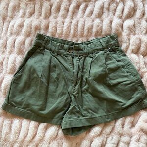 Free People High Waist Green Shorts